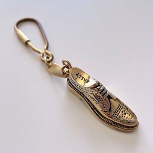 BALLY Vintage Gold Oxford Shoe Keychain